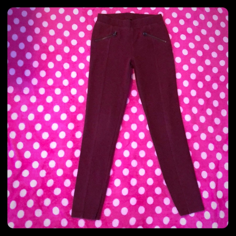 Burgundy jagging’s